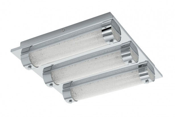 LED-plafondi Eglo Tolorico, 3x7W, 350x350x75mm, IP44, kromi/kirkas