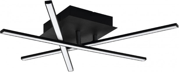 LED-kattovalaisin Eglo Lasana 3, 3-osainen, musta