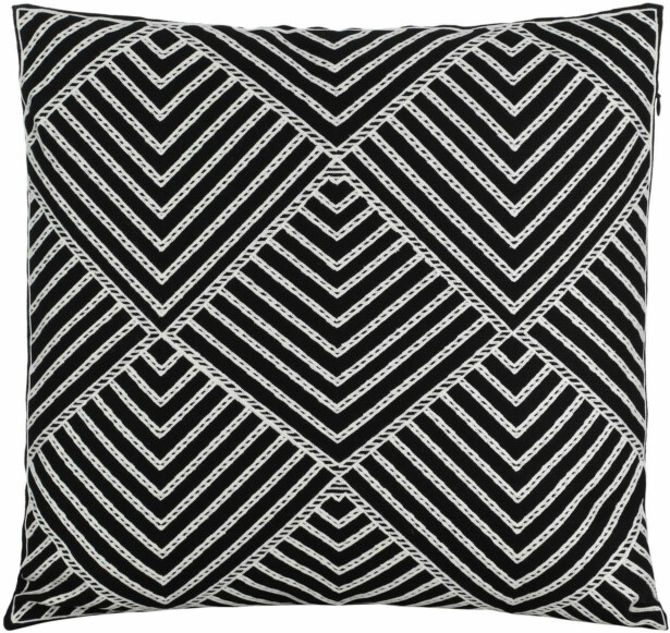 Koristetyyny Eglo Living Chevery Graphic, 45x45cm, musta/valkoinen