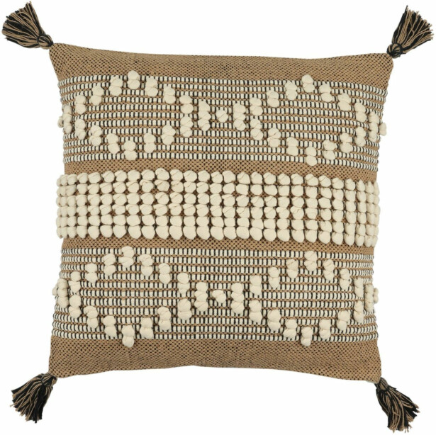 Koristetyyny Eglo Living Chevery, 50x50cm, ruskea/kerma