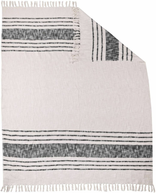 Torkkupeitto Eglo Living Longlac, 160x130cm, kerma/musta