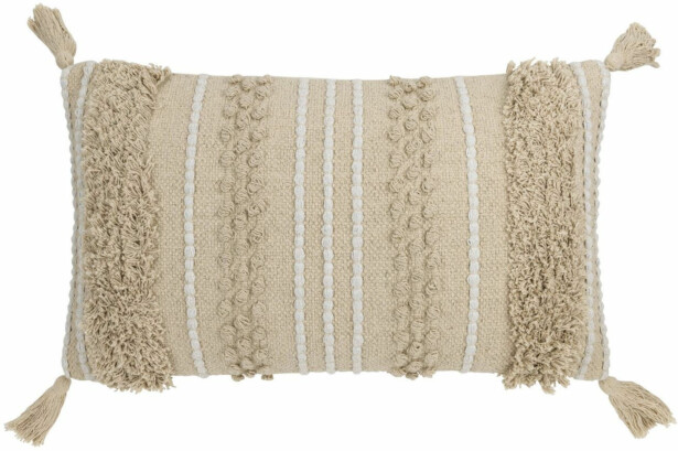 Koristetyyny tupsuilla Eglo Living Chevery, 60x35cm, kerma/beige