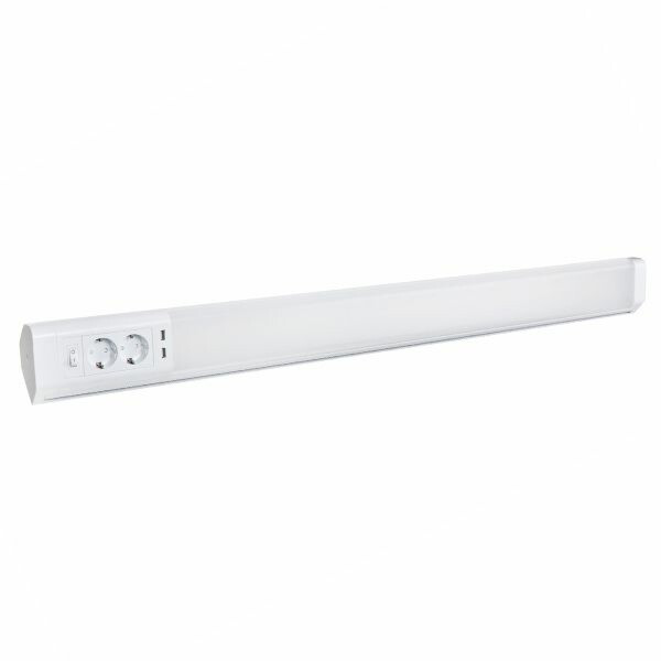 Työpistevalaisin Elektra, LED, 10 W, 2xUSB-paikka, 2xPistokepaikka , 799 mm
