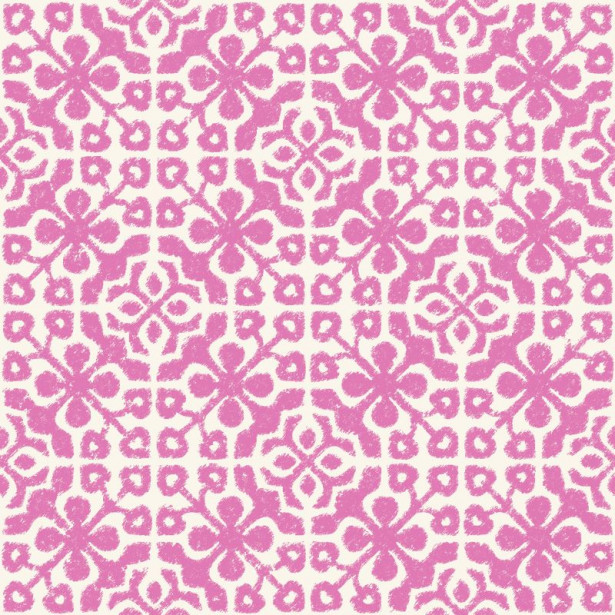 Tapetti Azulejos Tiles 128046 0,53x10,05 m pinkki/valkoinen non-woven