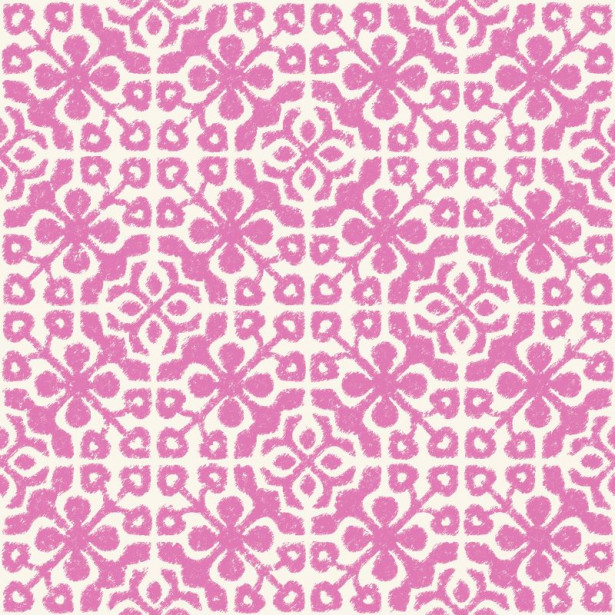 Tapetti Azulejos Tiles 128046 0,53x10,05 m pinkki/valkoinen non-woven