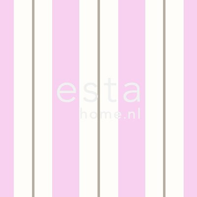 Tapetti Stripes 136412 0,53x10,05 m vaaleanpunainen/ruskea non-woven