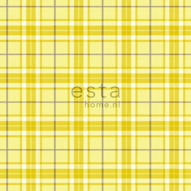 Tapetti Checks 137729 0,53x10,05 m keltainen non-woven