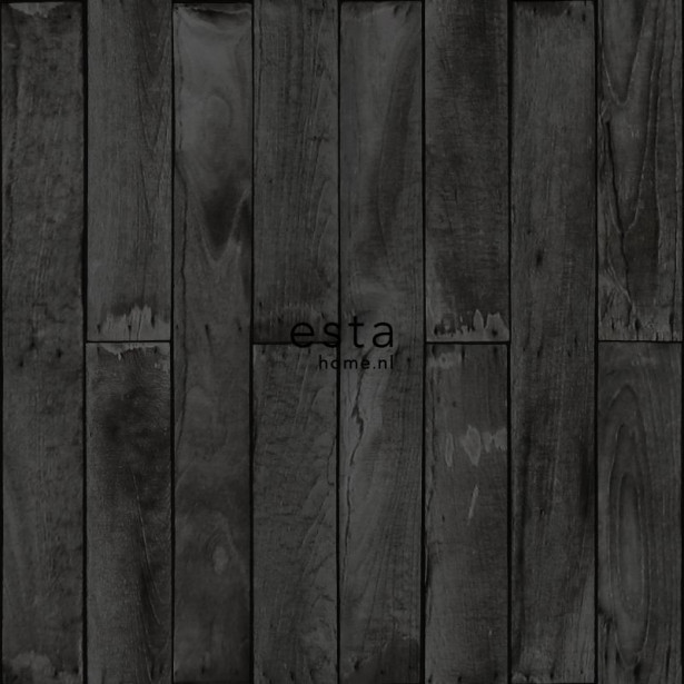 Tapetti Wood 137745 0,53x10,05 m musta non-woven