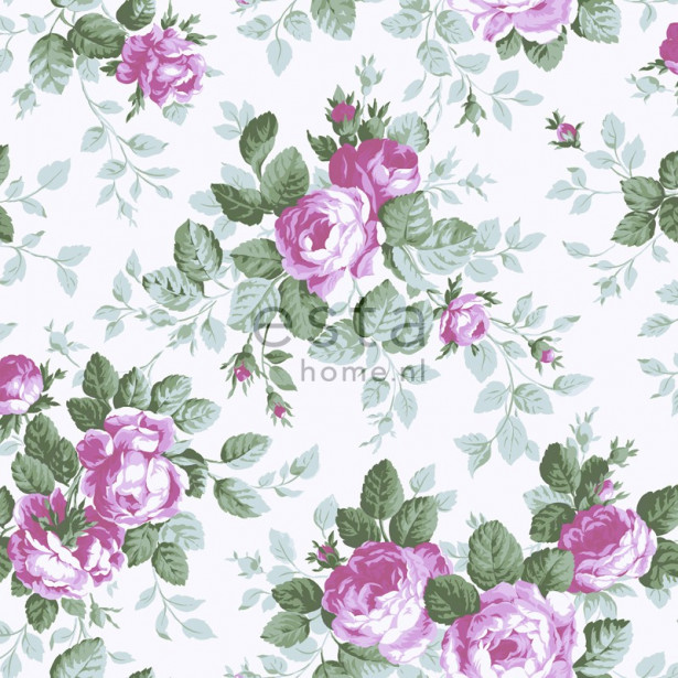 Tapetti Roses 138110 0,53x10,05 m purppura non-woven