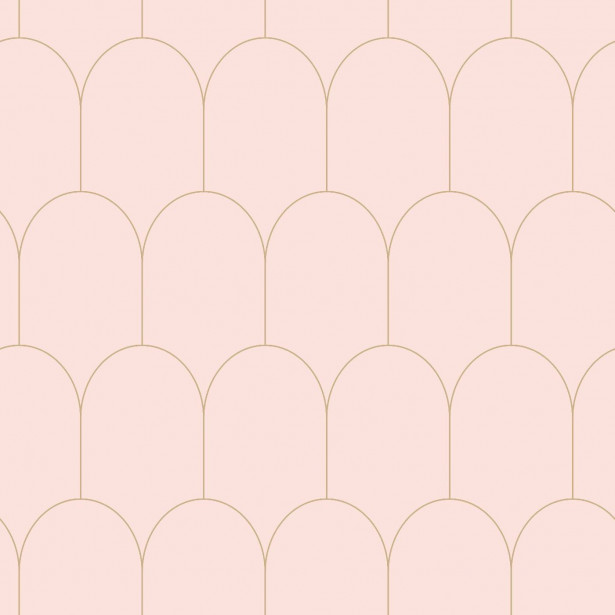 Tapetti Esta Art Deco 139201, 0.53x10.05m, non-woven, vaaleanpunainen