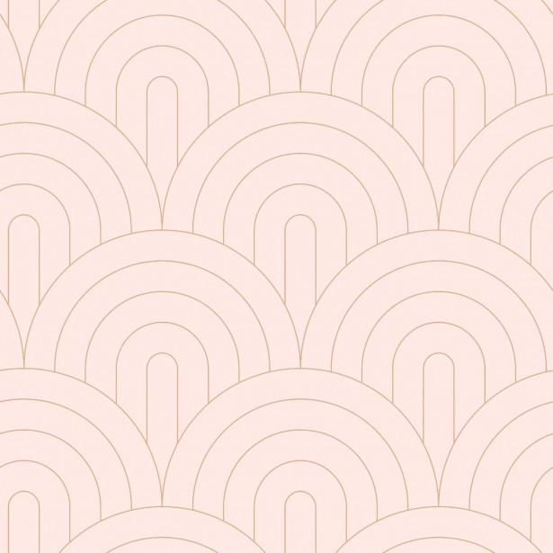 Tapetti Esta Art Deco 139217, 0.53x10.05m, non-woven, vaaleanpunainen