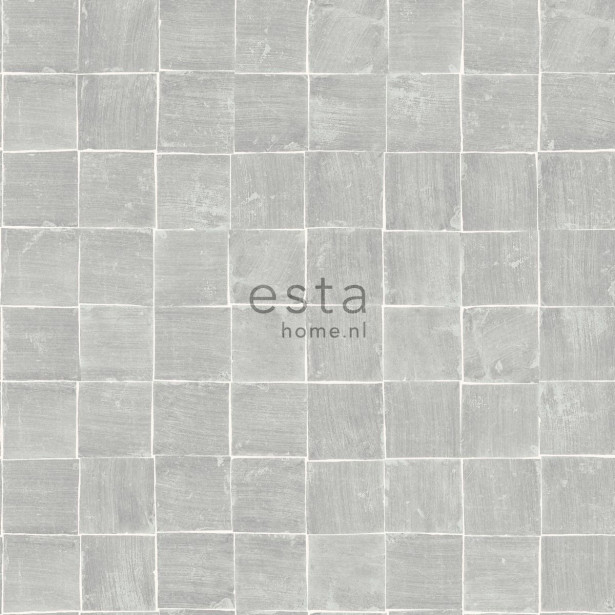 Tapetti Esta Tile Motif 148317, 0,53x10,05m, harmaa