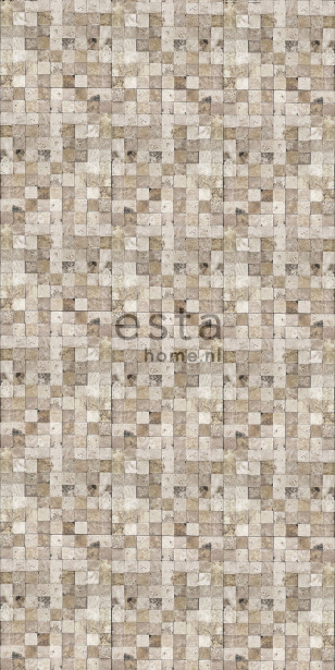 Tapetti WallpaperXXL Marble Squares 158201, 46,5cm x 8,37m, beige