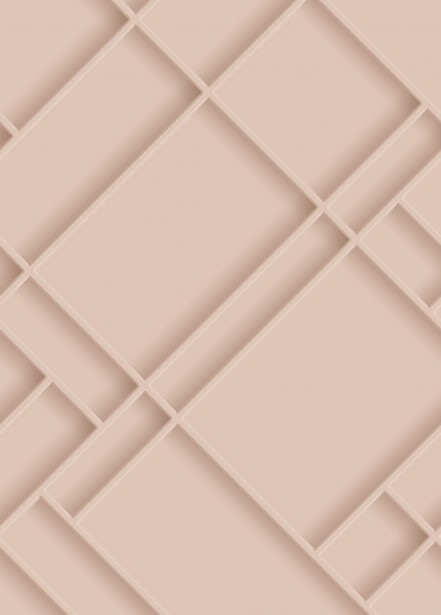 Paneelitapetti PhotowallXL 3D wall Paneling Diagonal, 2.00x2.79m, roosa