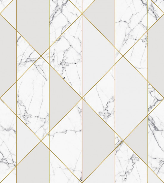 Paneelitapetti PhotowallXL Art Deco Graphic Lines Marble, 2.5x2.79m, harmaa