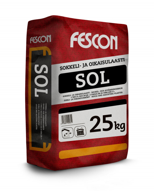 Sokkeli- ja oikaisulaasti Fescon SOL 25 kg