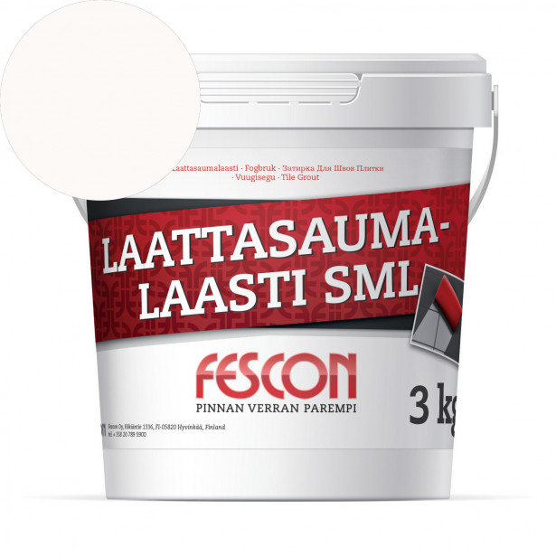 Laattasaumalaasti Fescon SML valkoinen 3 kg