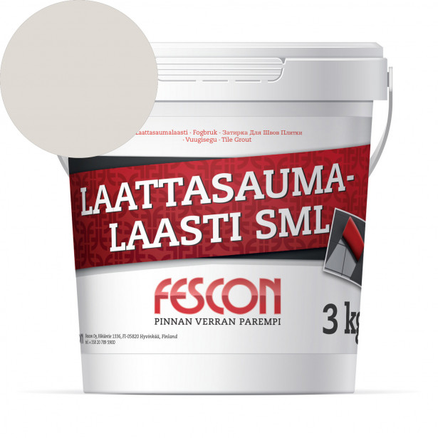 Laattasaumalaasti Fescon SML marmorinvalkoinen 3 kg