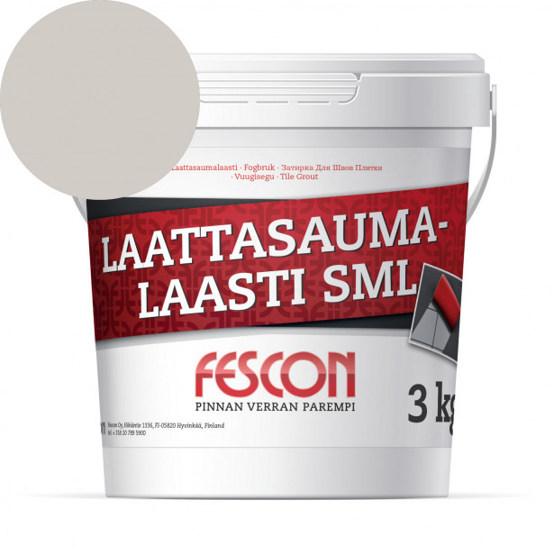 Laattasaumalaasti Fescon SML vaaleanharmaa 3 kg