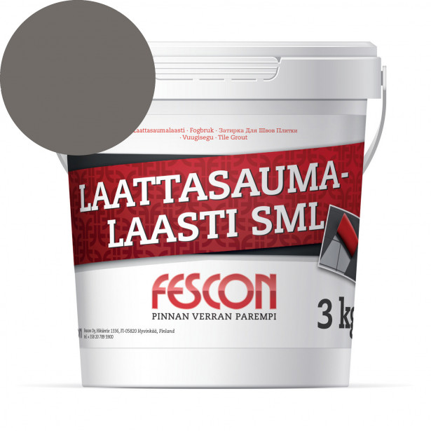 Laattasaumalaasti Fescon SML tummanharmaa 3 kg