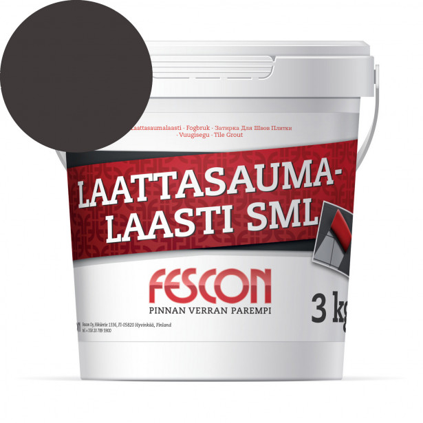 Laattasaumalaasti Fescon SML mustanharmaa 3 kg