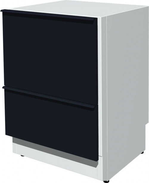 Jääkaappipakastin vetolaatikoilla Festivo Citycold 600 CF, 60cm, valkoinen/musta