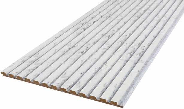 Akustiikkalevy Fibrotech Stone 244, 18x520x2440mm, marble white stone 