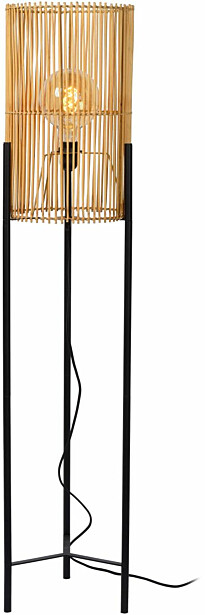 Lattiavalaisin Lucide Jantine ylös-alas valo, 125cm, 1xE27, luonnollinen/musta