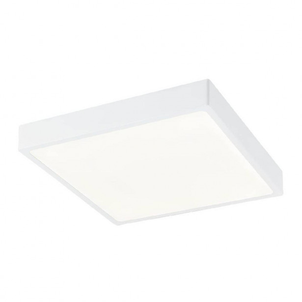 LED-plafondi Globo Alena, 22x22cm, 28W, himmennettävä, valkoinen