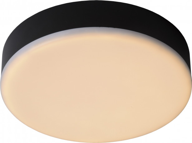 LED-kattovalaisin Lucide Ceres-LED, Ø21,5 cm, IP66, musta