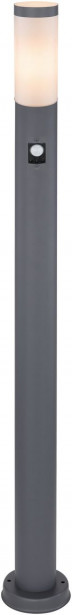 Ulkopylväsvalaisin Globo Boston liiketunnistimella, IP44, 110cm, antrasiitti