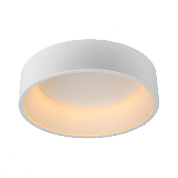 LED-plafondi Lucide Talowe, Ø45cm, 30W, himmennettävä, valkoinen