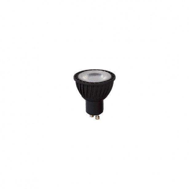 LED-lamppu Lucide GU10, Ø5cm, himmennettävä, 5W, 3000K, musta