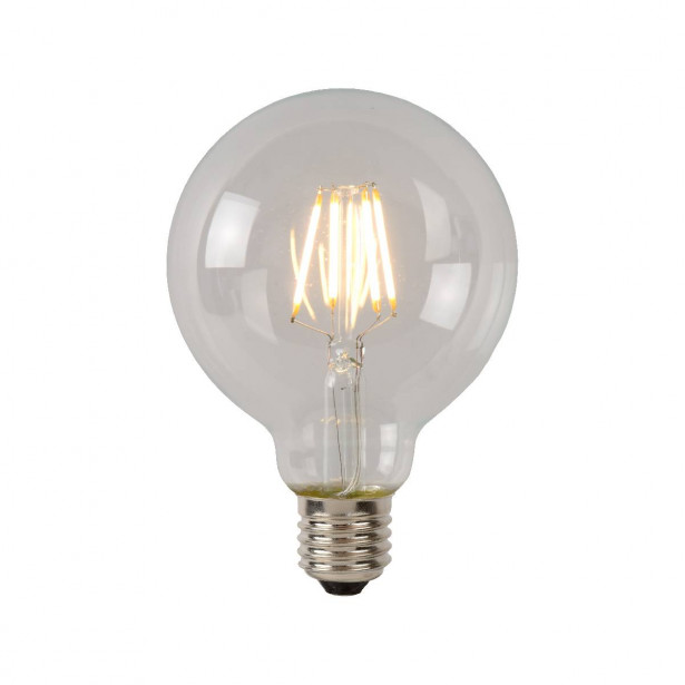LED-lamppu Lucide filamentti E27, Ø9.5cm, himmennettävä, 5W, 550lm, kirkas