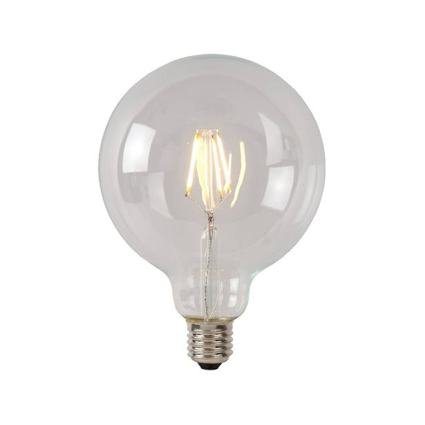 LED-lamppu Lucide filamentti E27, Ø12.5cm, himmennettävä, 5W, 2700K, kirkas