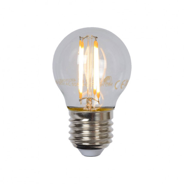 LED-lamppu Lucide filamentti E27, Ø4.5cm, himmennettävä, 4W, 2700K, kirkas
