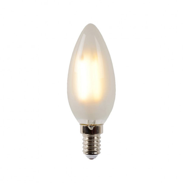 LED-lamppu Lucide filamentti E14, Ø4cm, himmennettävä, 4W, 2700K, maitolasi