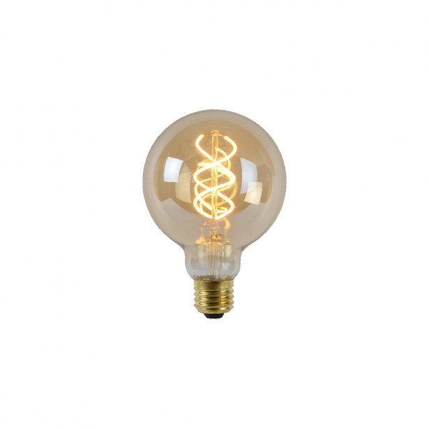 LED-lamppu Lucide filamentti E27, Ø9.5cm, himmennettävä, 5W, 2200K, amber