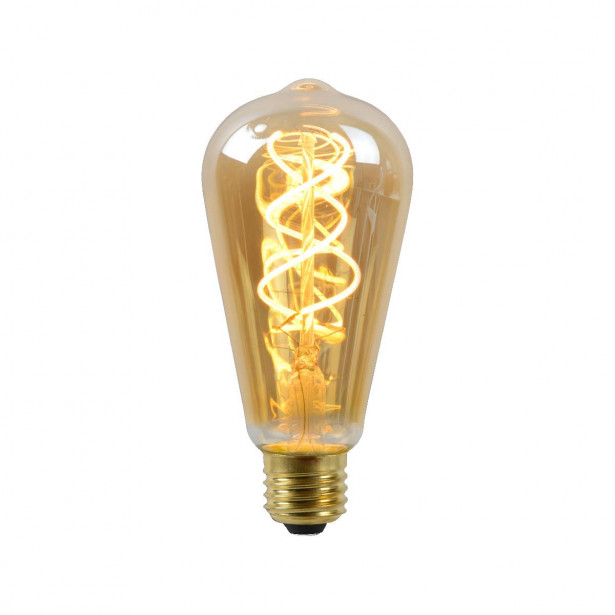 LED-lamppu Lucide filamentti E27, Ø6.4cm, himmennettävä, 5W, 2200K, amber