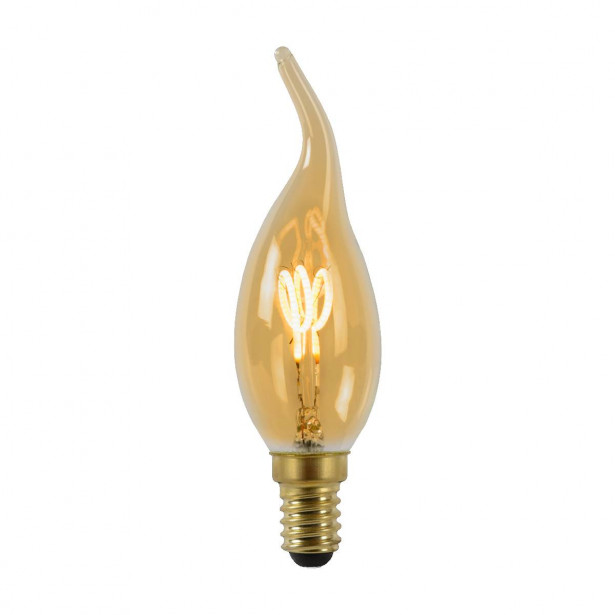 LED-lamppu Lucide filamentti E14, Ø3.5cm, himmennettävä, 3W, 2200K, amber