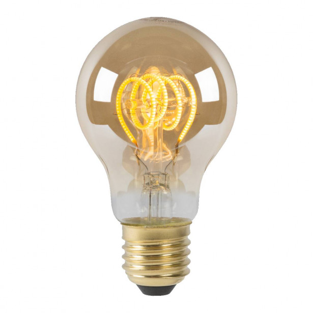 LED-lamppu Lucide filamentti E27, Ø6cm, himmennettävä, 5W, 2200K, amber