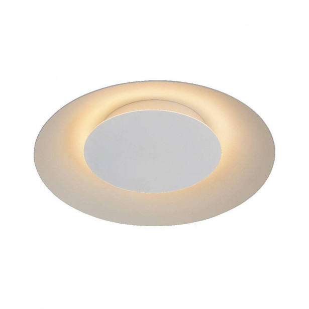 LED-plafondi Lucide Foskal, Ø34.5cm, 12W, valkoinen