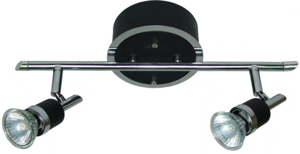 Spottivalaisin FocusLight Modus, 2x50W, 230V, IP20, musta/kromi