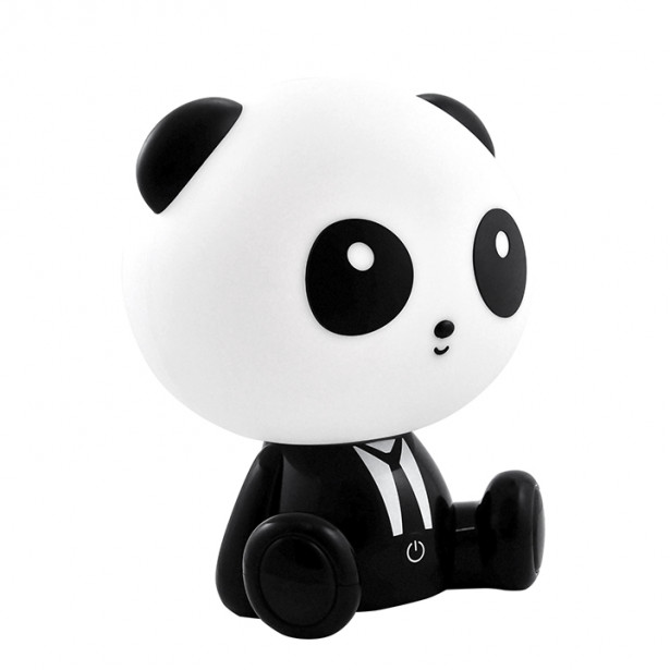 Pöytävalaisin Polux Panda LED, 2.5W, IP20, 195x160x245mm, muovi, musta/valkoinen