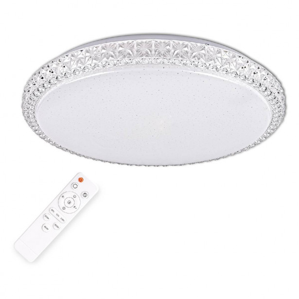 LED-plafondi Polux Irina, Ø50cm, 36W, himmennettävä, valkoinen