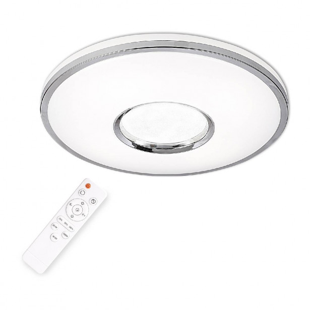 LED-plafondi Polux Leon, Ø39cm, 24W, himmennettävä, valkoinen