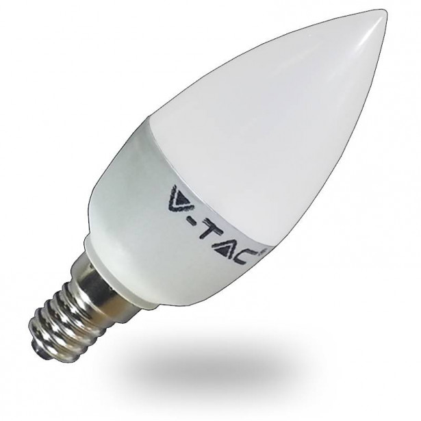 LED-lamppu Kynttilä V-TAC VT-1855, 6W, 230V, 2700K, 470lm, IP20, Ø 37mm