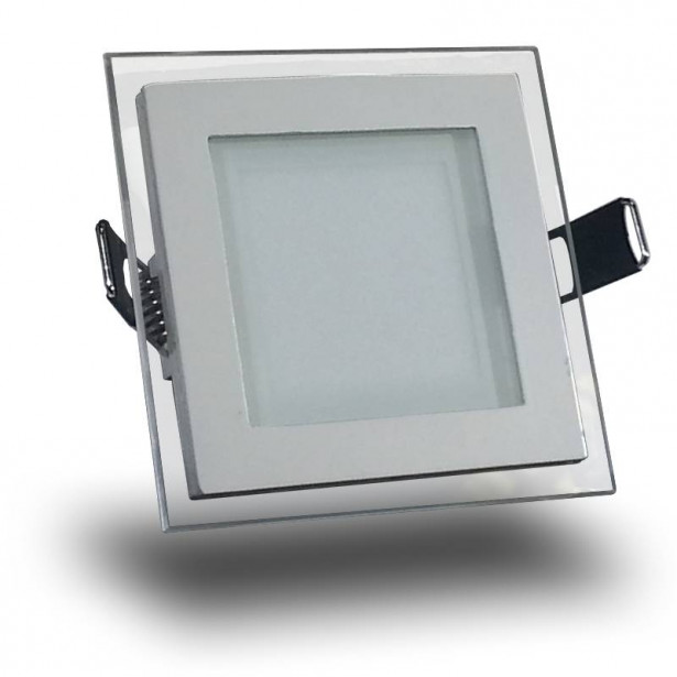 Upotettava LED-valaisin V-TAC VT-602G, SQ 6W, 230V, 3000K, 420lm, IP20, valkoinen