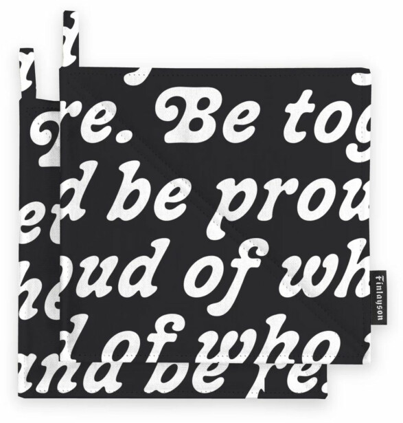 Patalappu Finlayson Tom of Finland Proud, 22x22cm, musta/valkoinen, 2kpl