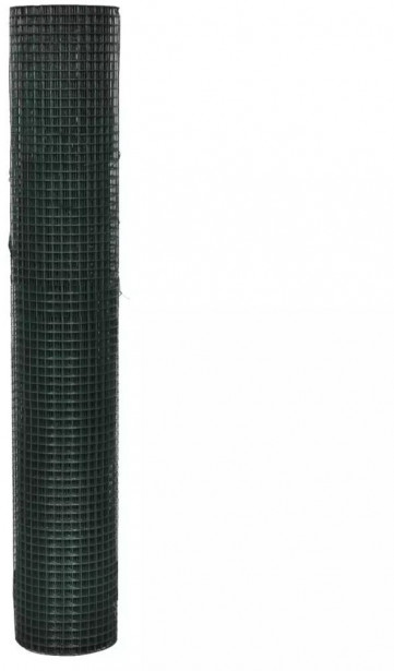 Kanaverkko 12x12mm, galvanoitu, PVC pinnoitteella, 10x1m, vihreä